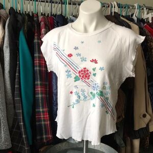 Vintage Esprit Y2K Floral Print Baby Tee